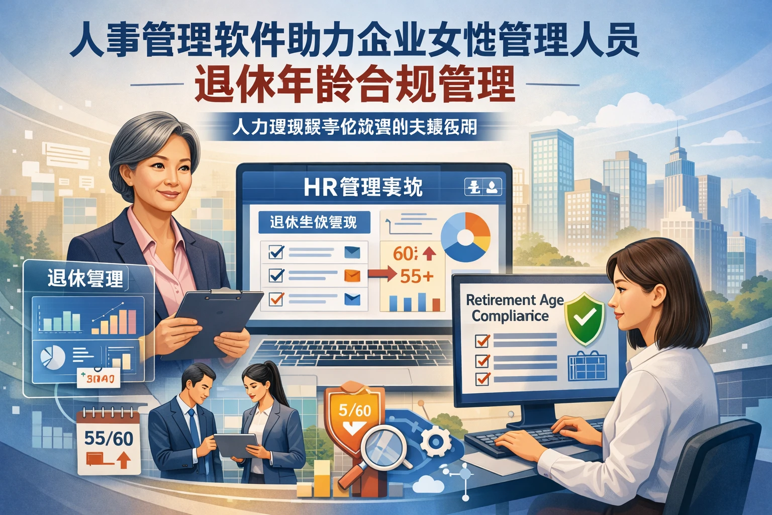 人事管理软件助力企业女性管理人员退休年龄合规管理：人力资源数字化转型的关键应用