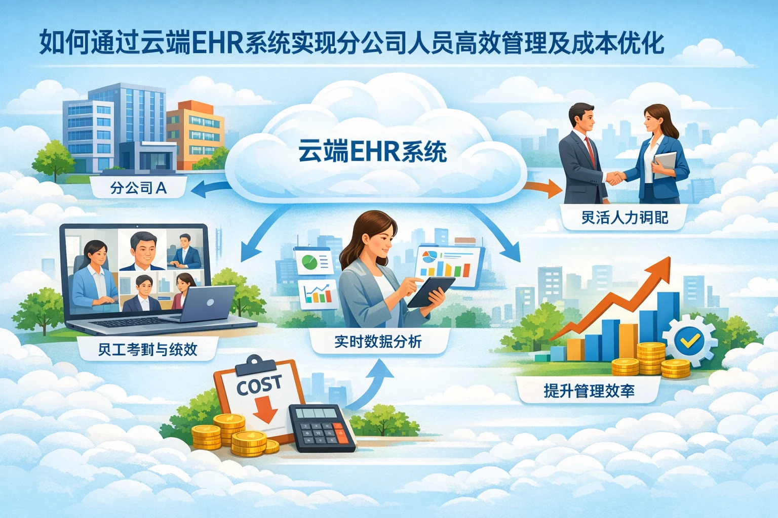 如何通过云端EHR系统实现分公司人员高效管理及成本优化