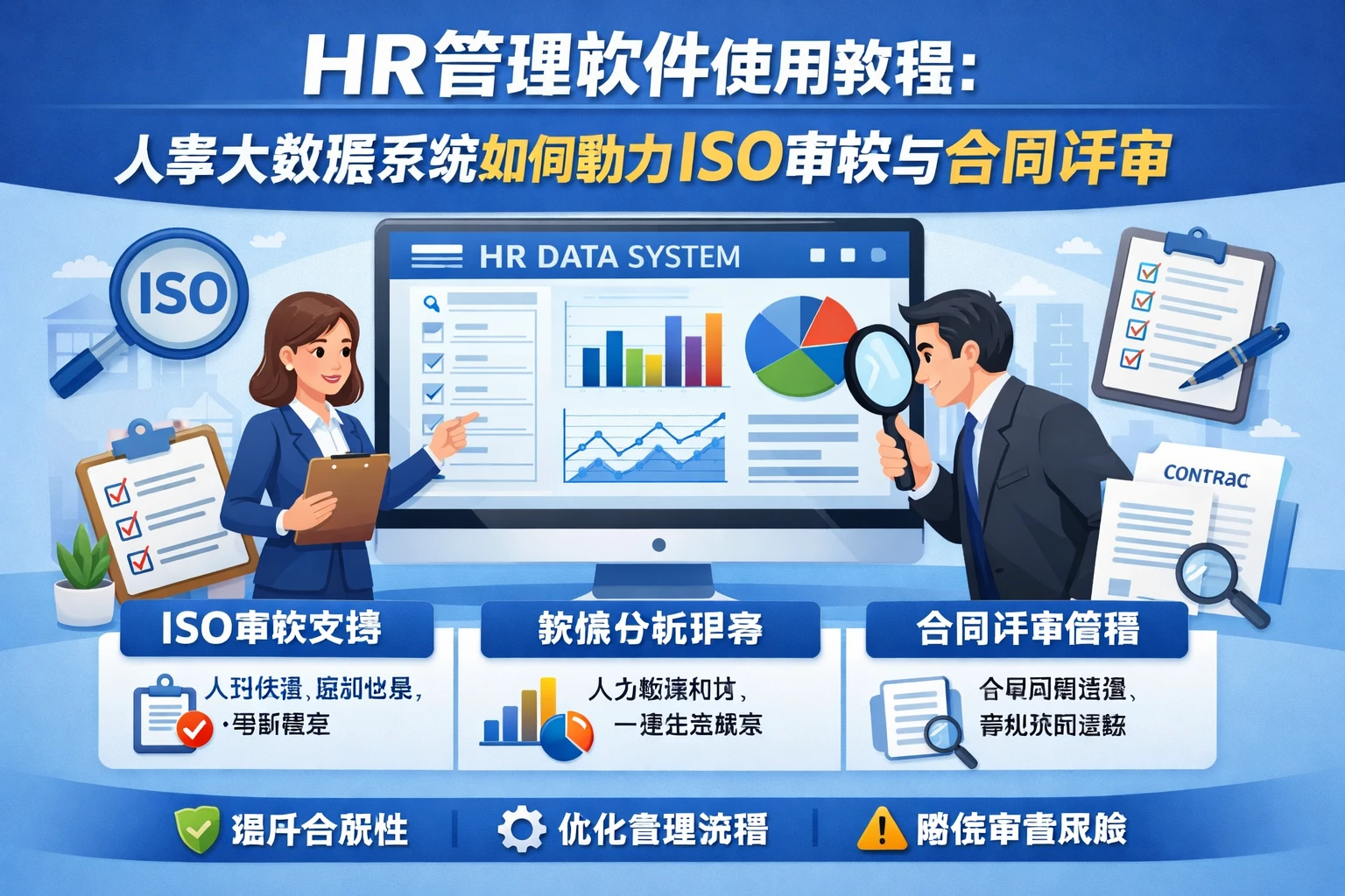 HR管理软件使用教程：人事大数据系统如何助力ISO审核与合同评审