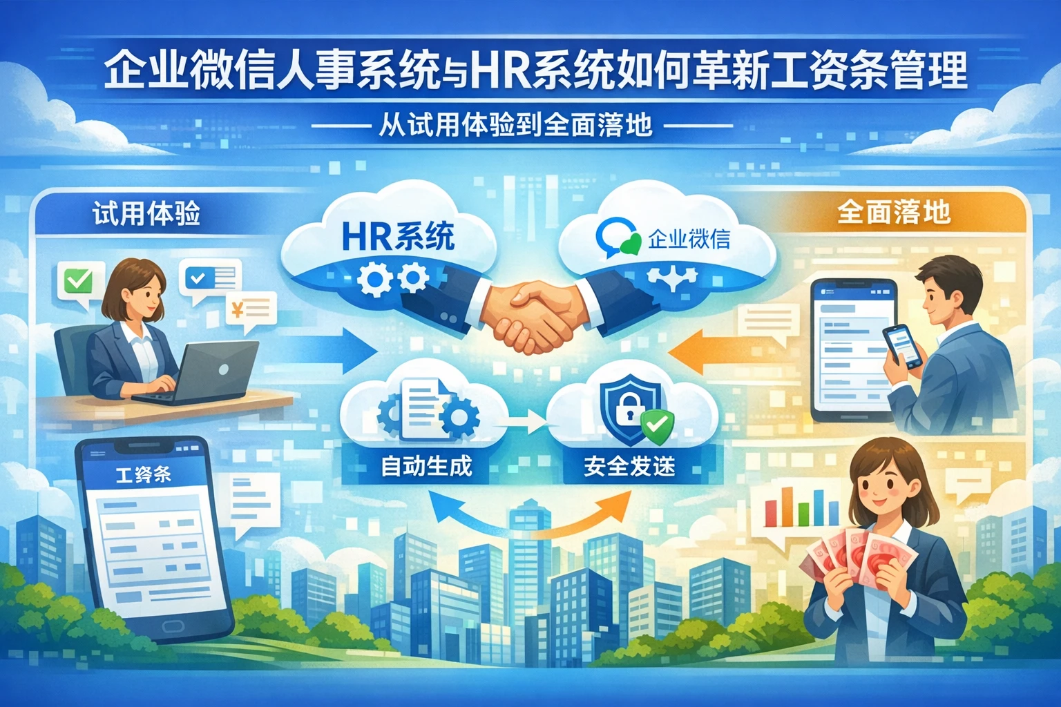 企业微信人事系统与HR系统如何革新工资条管理——从试用体验到全面落地