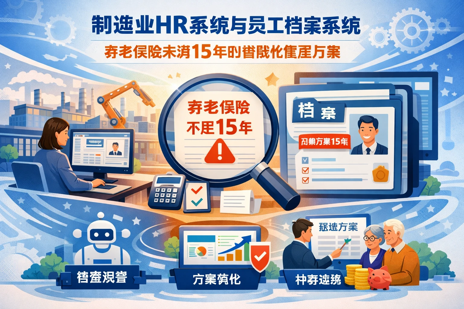 制造业HR系统与员工档案系统：养老保险未满15年的智能化管理方案