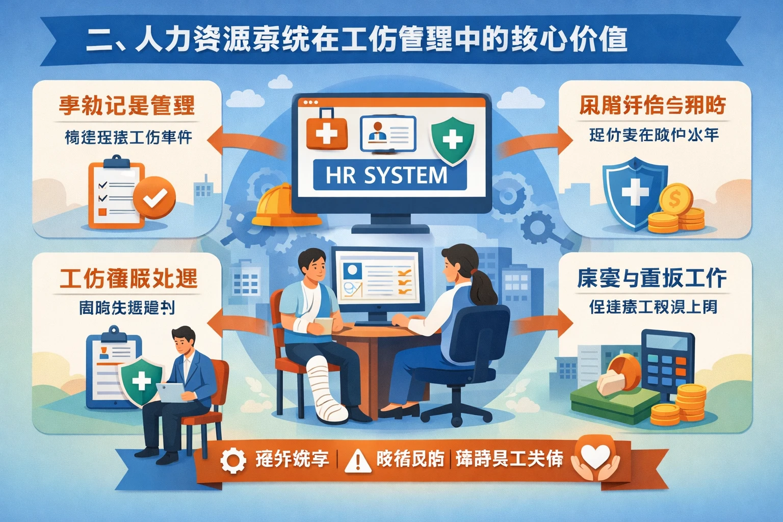 二、人力资源系统在工伤管理中的核心价值
