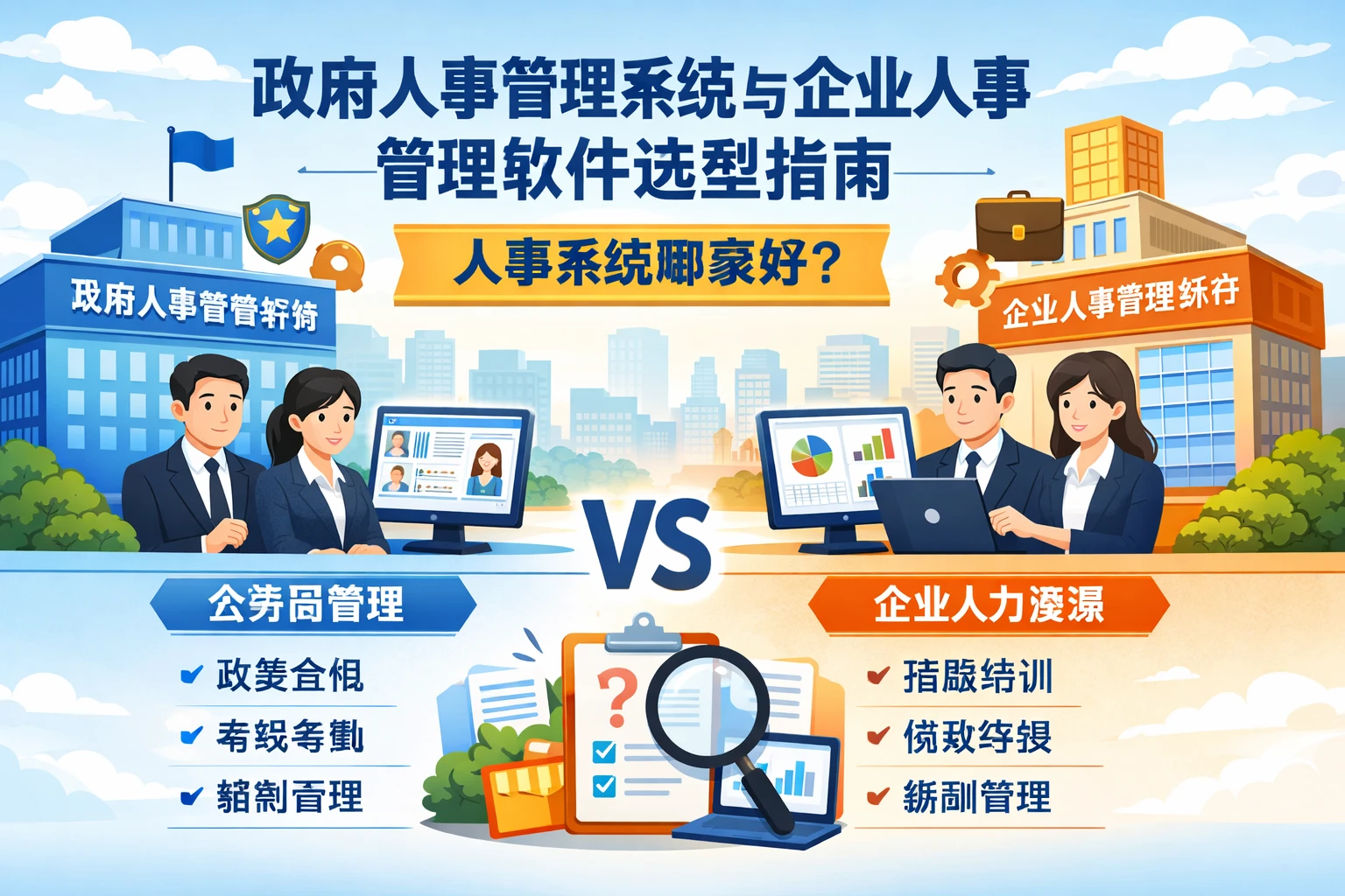 政府人事管理系统与企业人事管理软件选型指南 - 人事系统哪家好