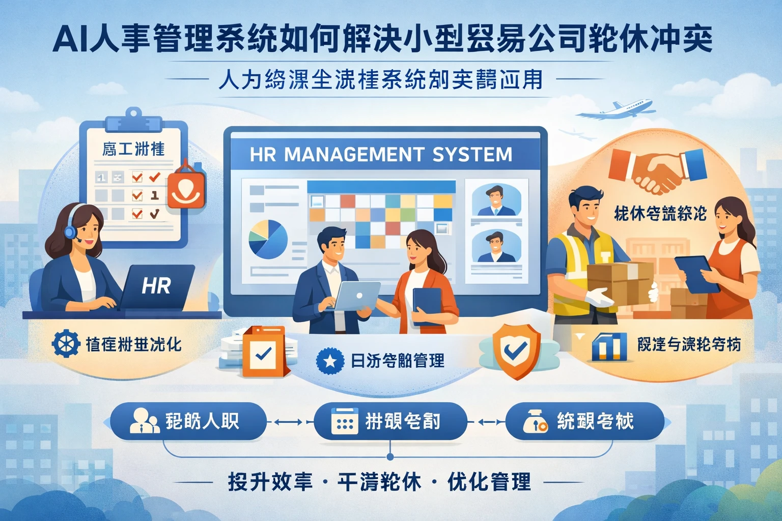 AI人事管理系统如何解决小型贸易公司轮休冲突:人力资源全流程系统的实践应用