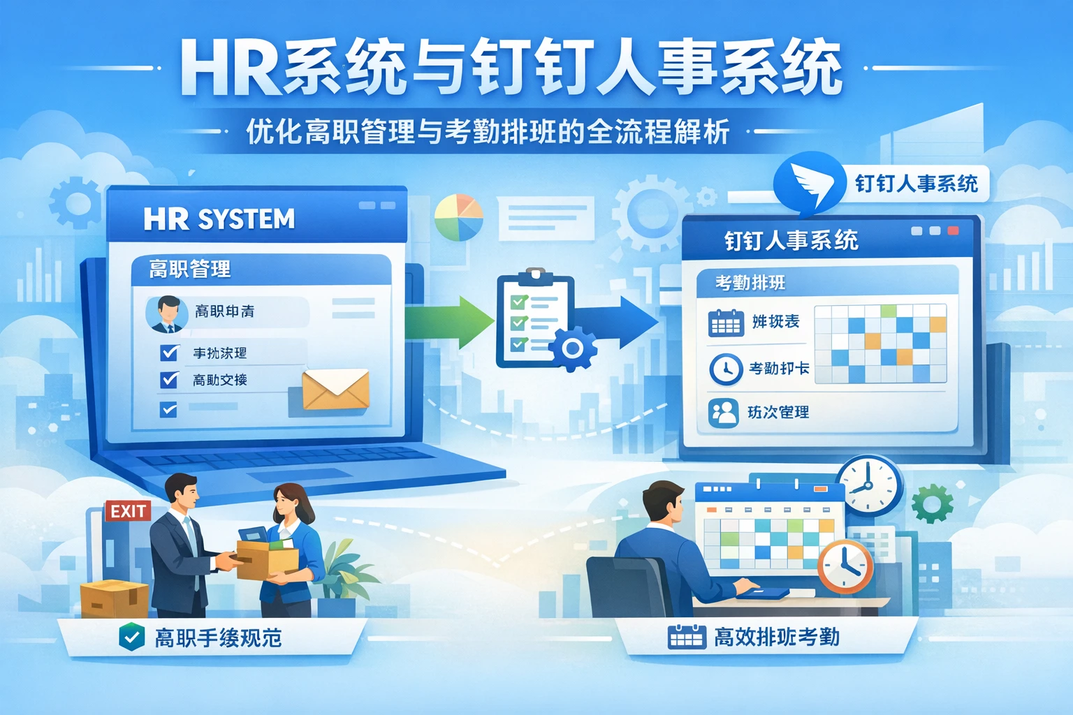 HR系统与钉钉人事系统：优化离职管理与考勤排班的全流程解析
