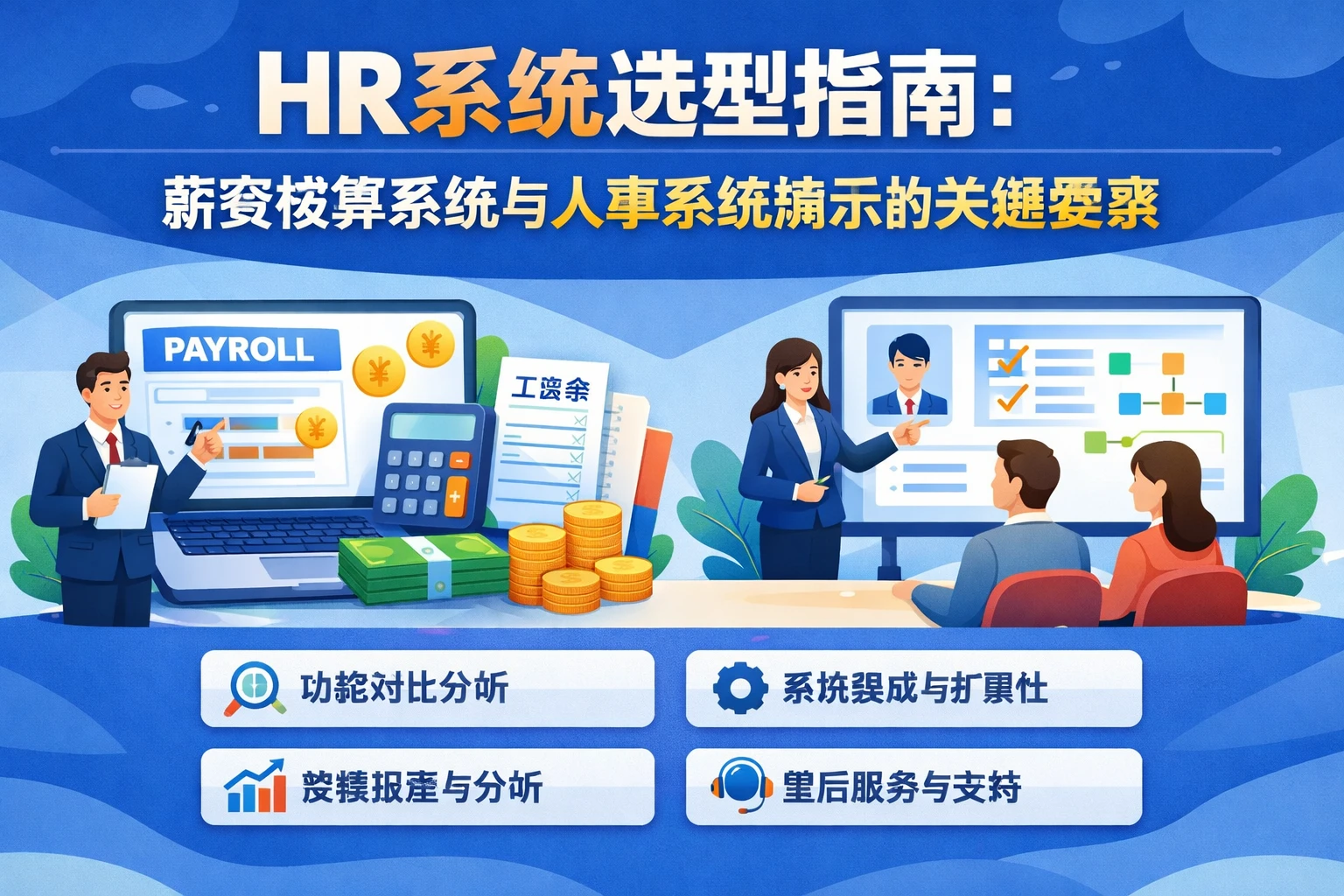 HR系统选型指南:薪资核算系统与人事系统演示的关键要素
