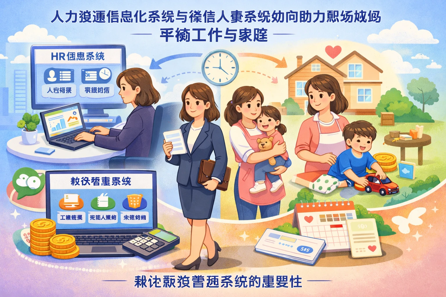 人力资源信息化系统与微信人事系统如何助力职场妈妈平衡工作与家庭——兼论薪资管理系统的重要性