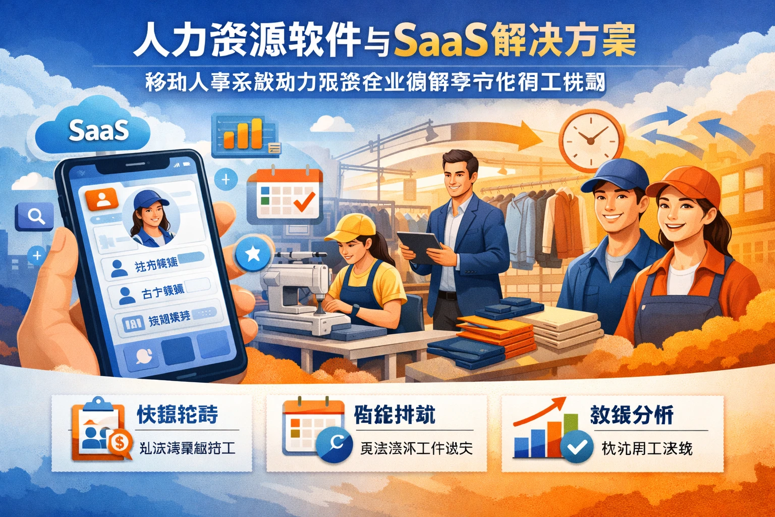 人力资源软件与SaaS解决方案：移动人事系统如何助力服装企业破解季节性用工难题