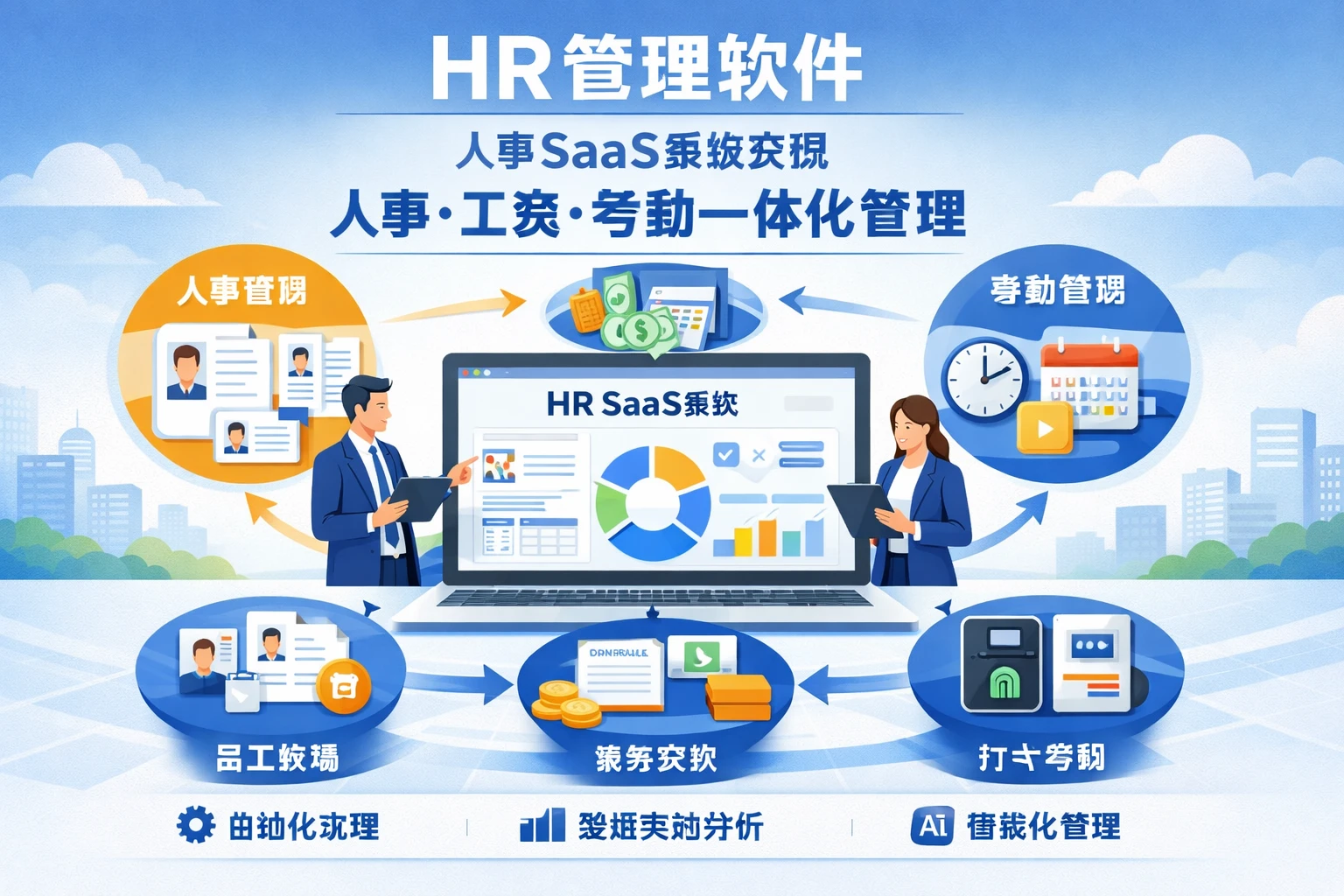 HR管理软件如何通过人事SaaS系统实现人事工资考勤一体化系统的高效管理