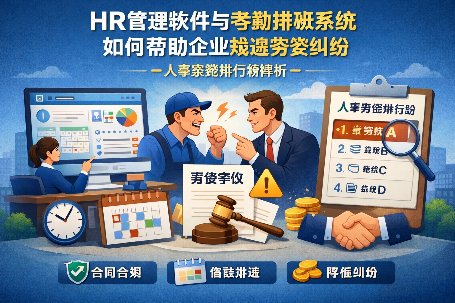 HR管理软件与考勤排班系统如何帮助企业规避劳资纠纷 - 人事系统排行榜解析