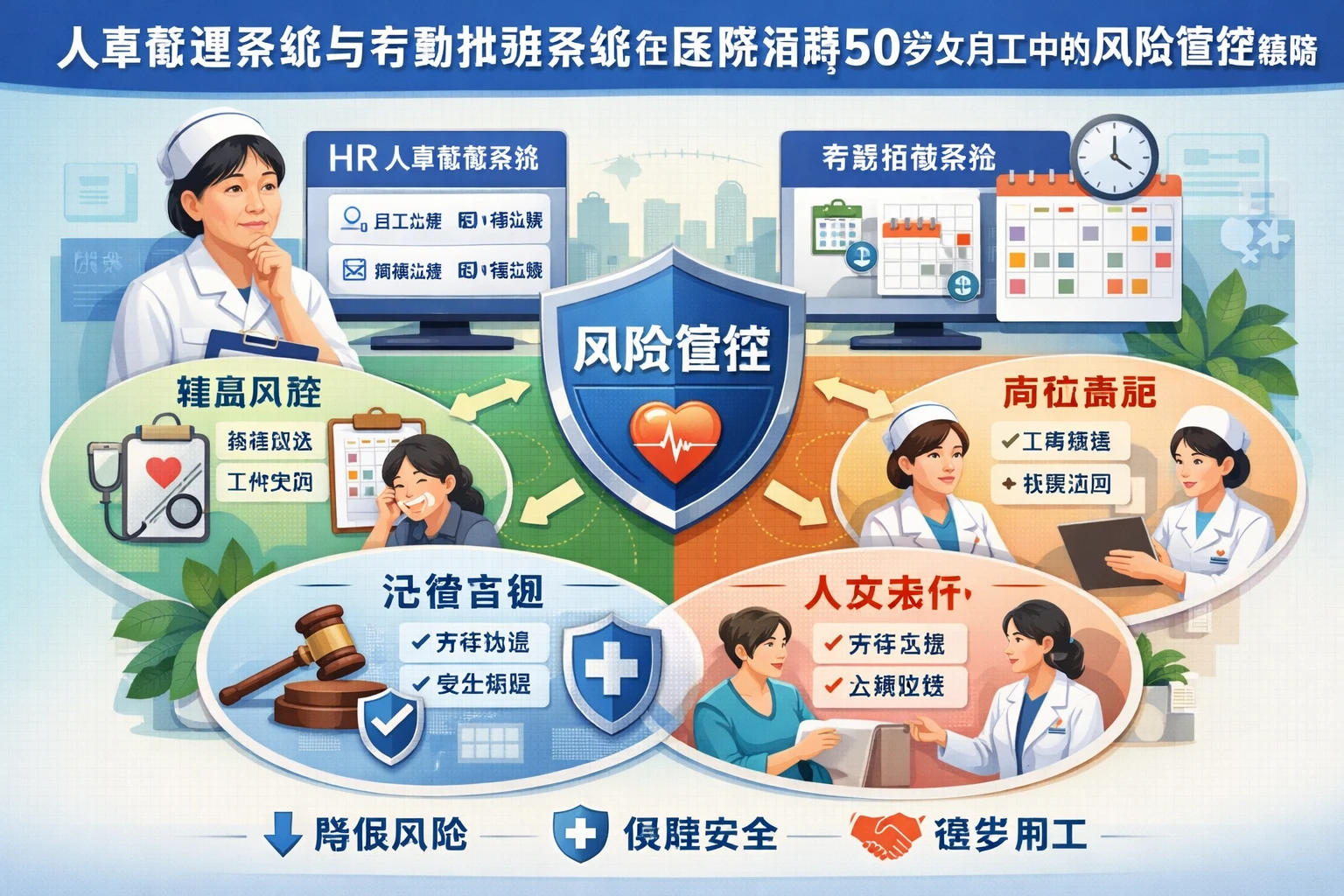 人事管理系统与考勤排班系统在医院招聘50岁女员工中的风险管控策略