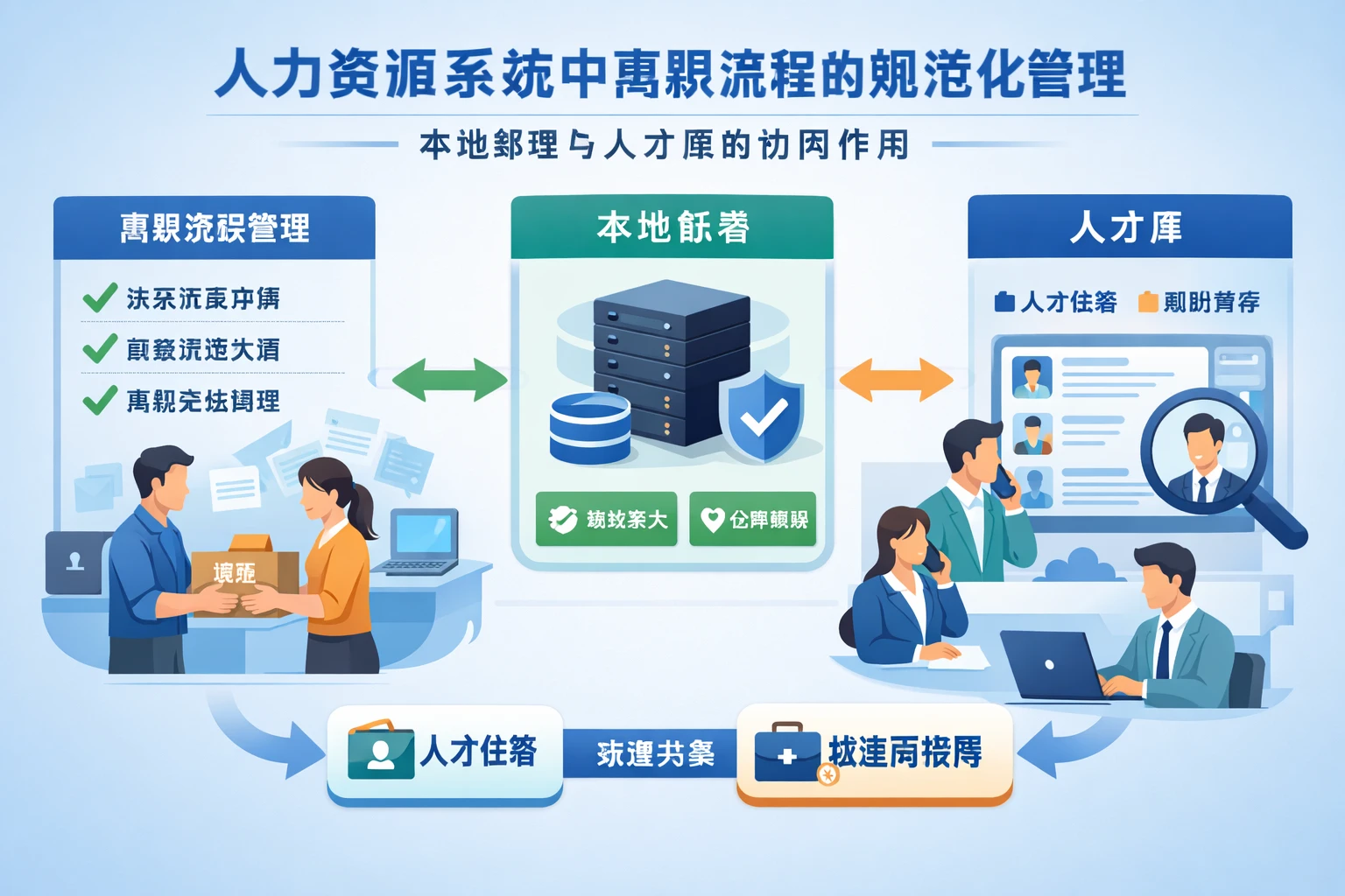 人力资源系统中离职流程的规范化管理：本地部署与人才库的协同作用