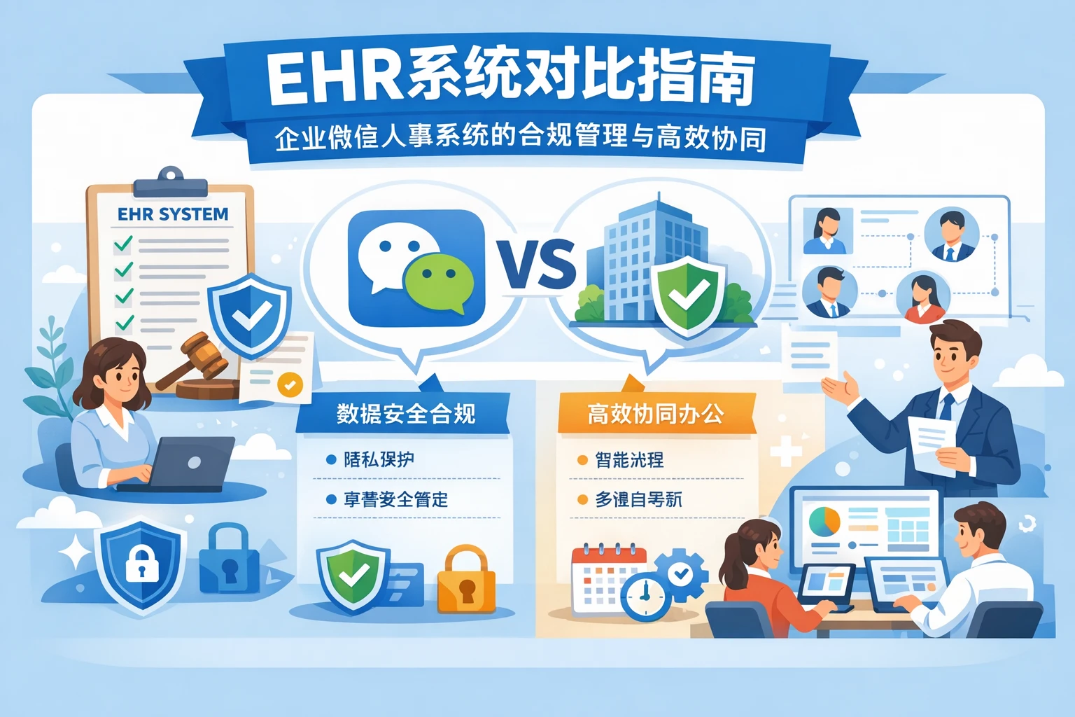 EHR系统对比指南：企业微信人事系统的合规管理与高效协同