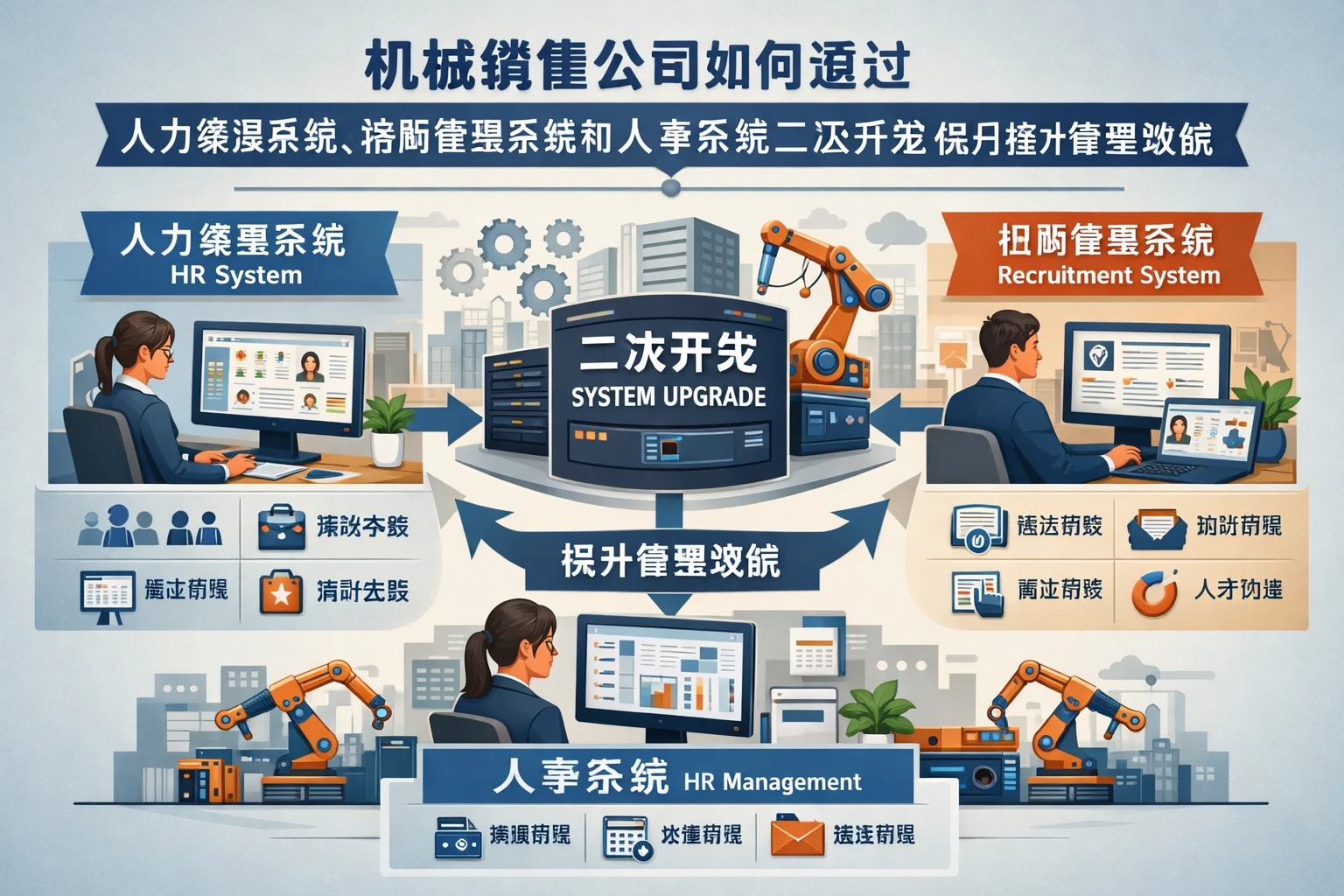 机械销售公司如何通过人力资源系统、招聘管理系统和人事系统二次开发提升管理效能