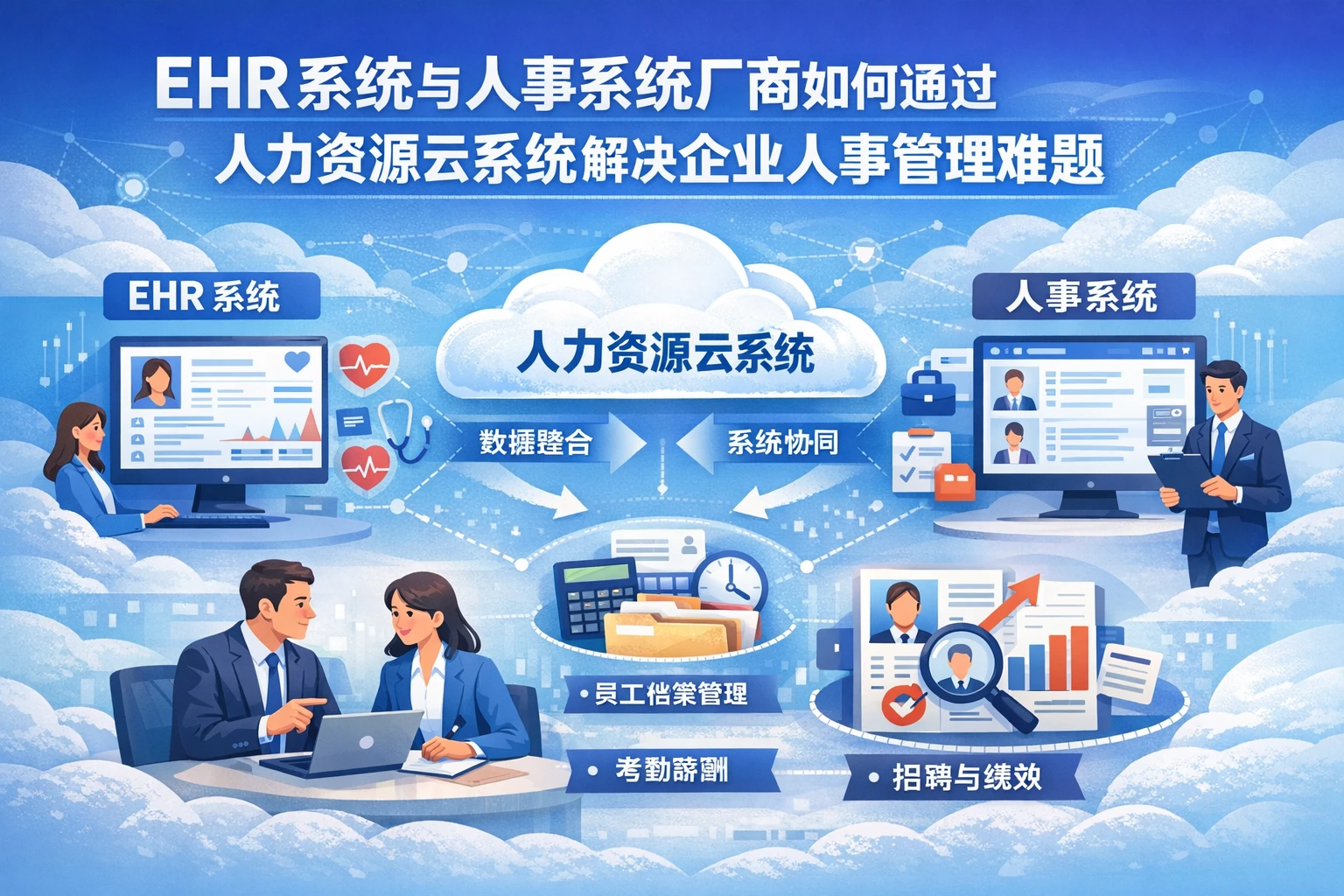 EHR系统与人事系统厂商如何通过人力资源云系统解决企业人事管理难题