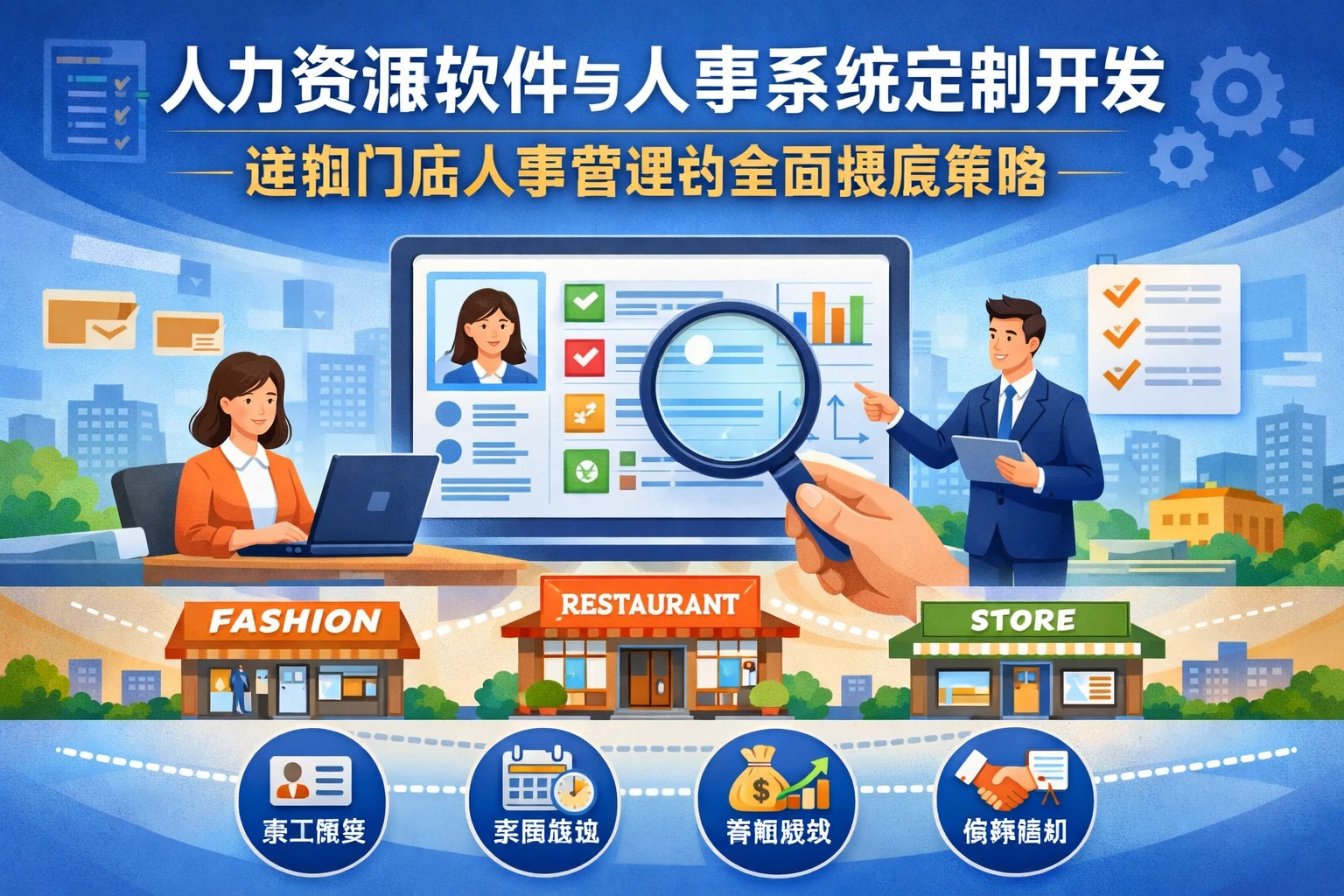 人力资源软件与人事系统定制开发：连锁门店人事管理的全面摸底策略