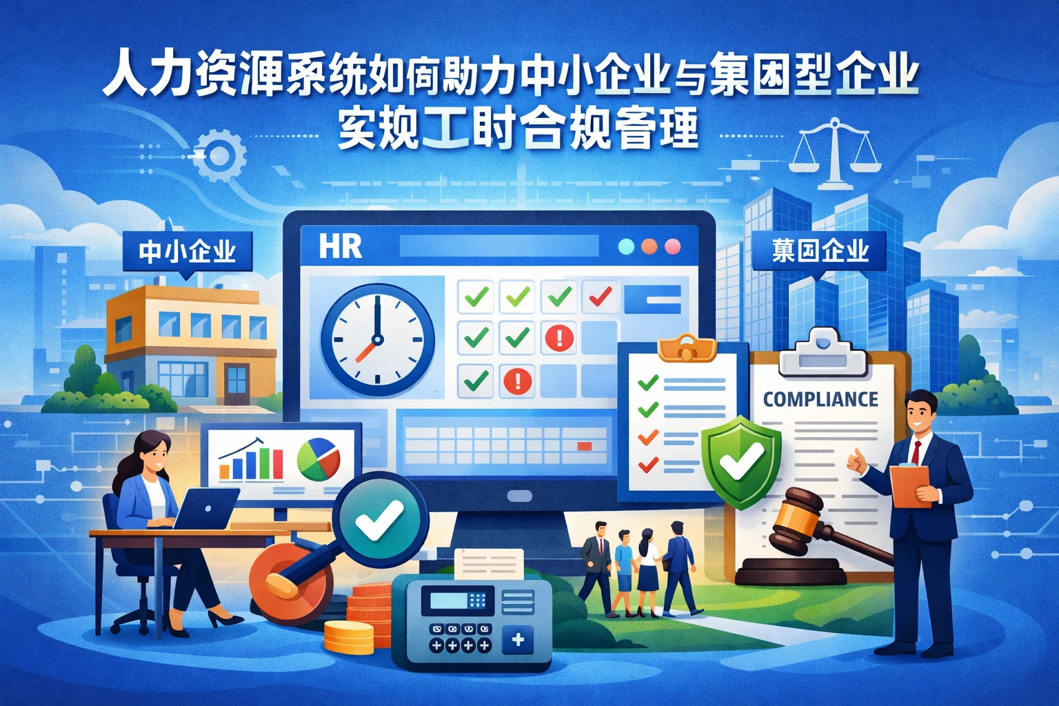人力资源系统如何助力中小企业与集团型企业实现工时合规管理