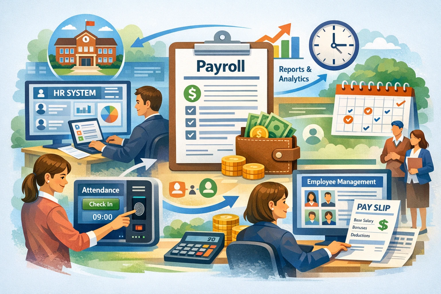 优化人力资源系统与员工管理系统：学校人事管理系统的考勤薪资解决方案