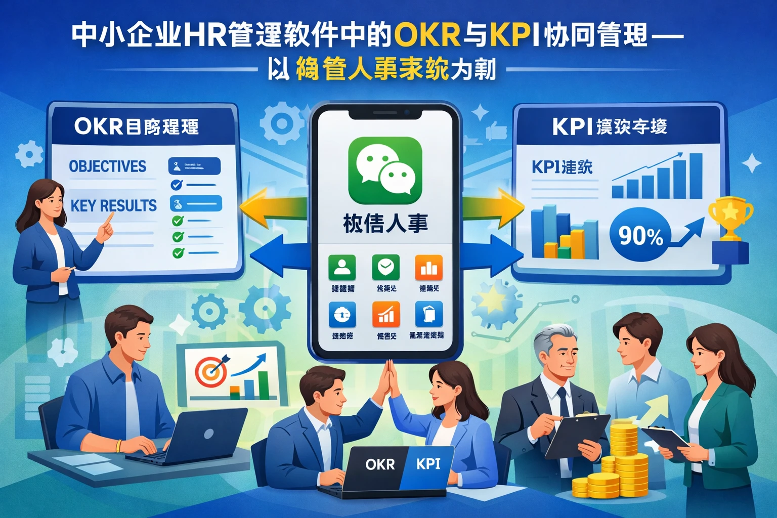 中小企业HR管理软件中的OKR与KPI协同管理——以微信人事系统为例