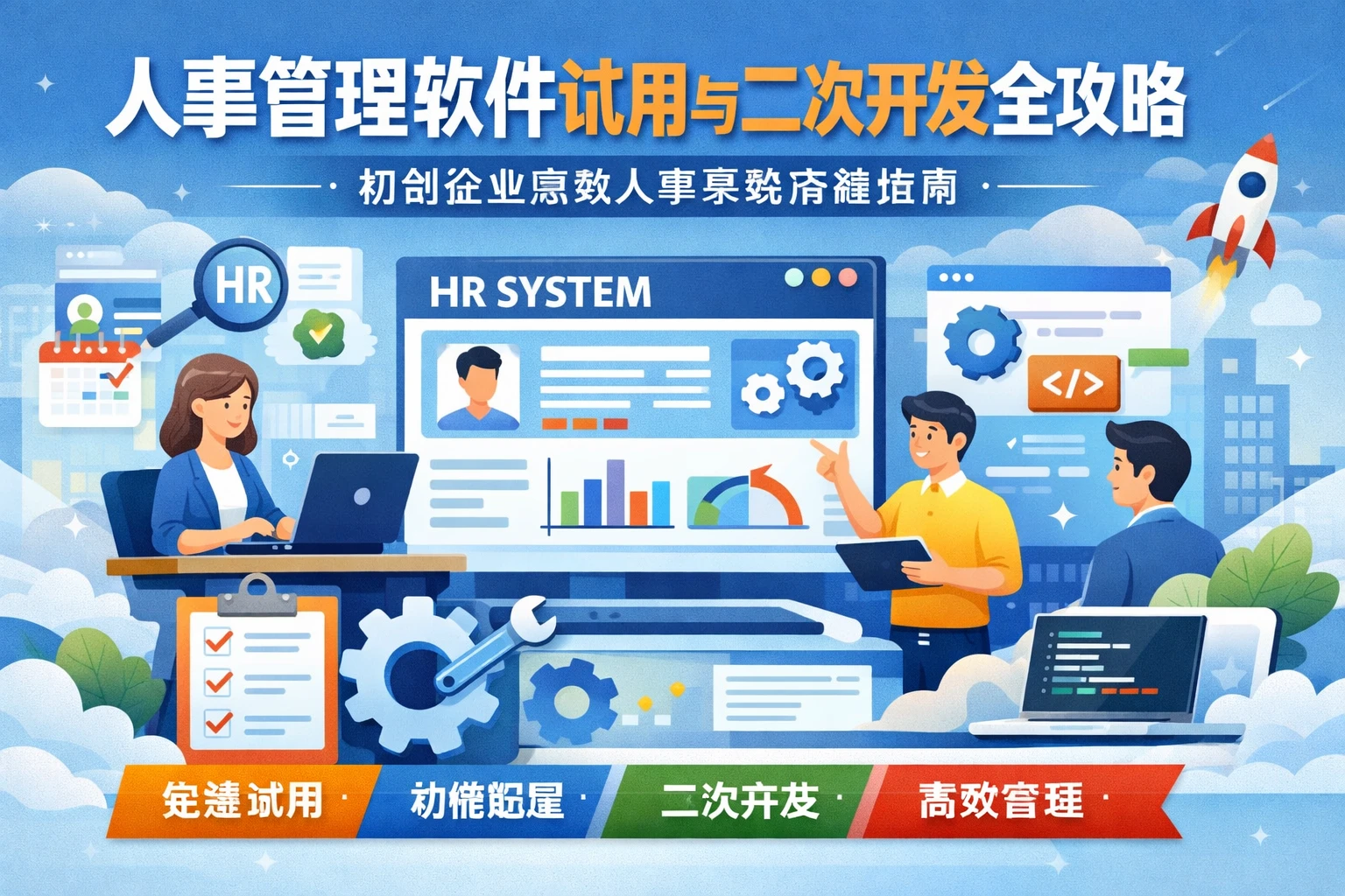 人事管理软件试用与二次开发全攻略：初创企业高效人事系统搭建指南
