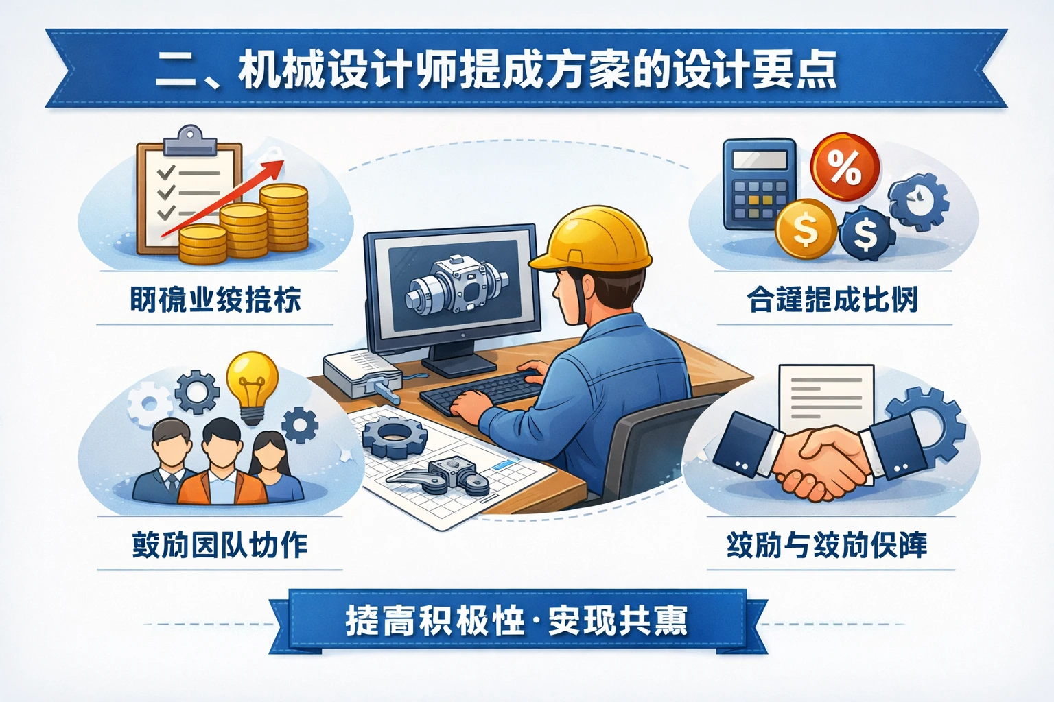 二、机械设计师提成方案的设计要点