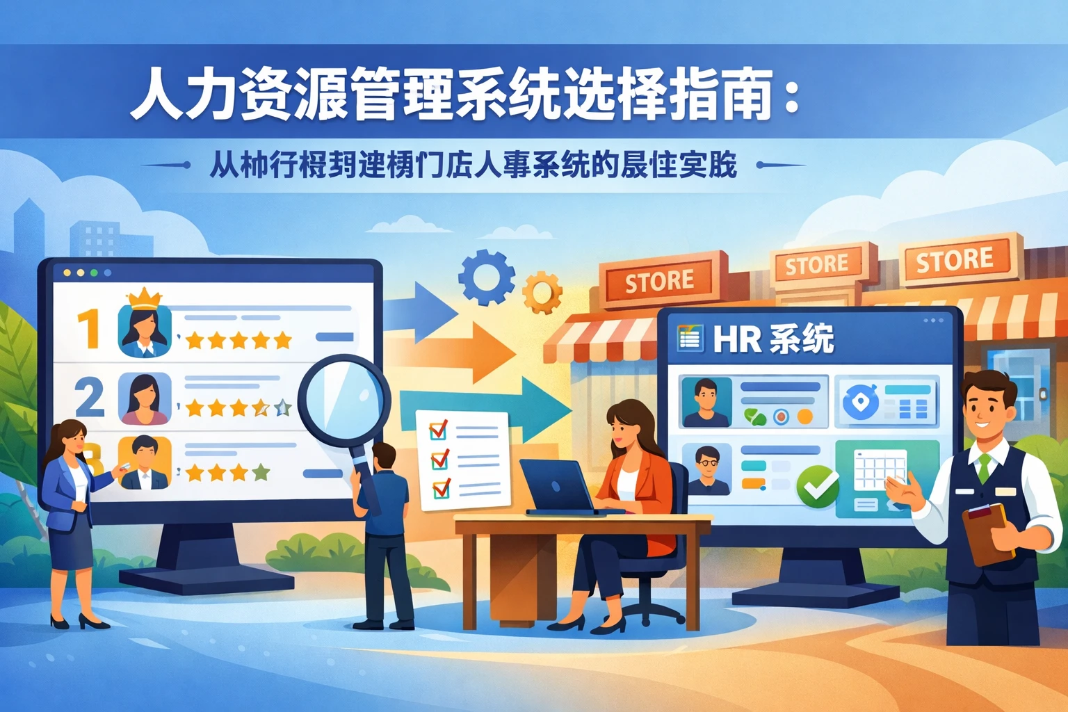 人力资源管理系统选择指南：从排行榜到连锁门店人事系统的最佳实践