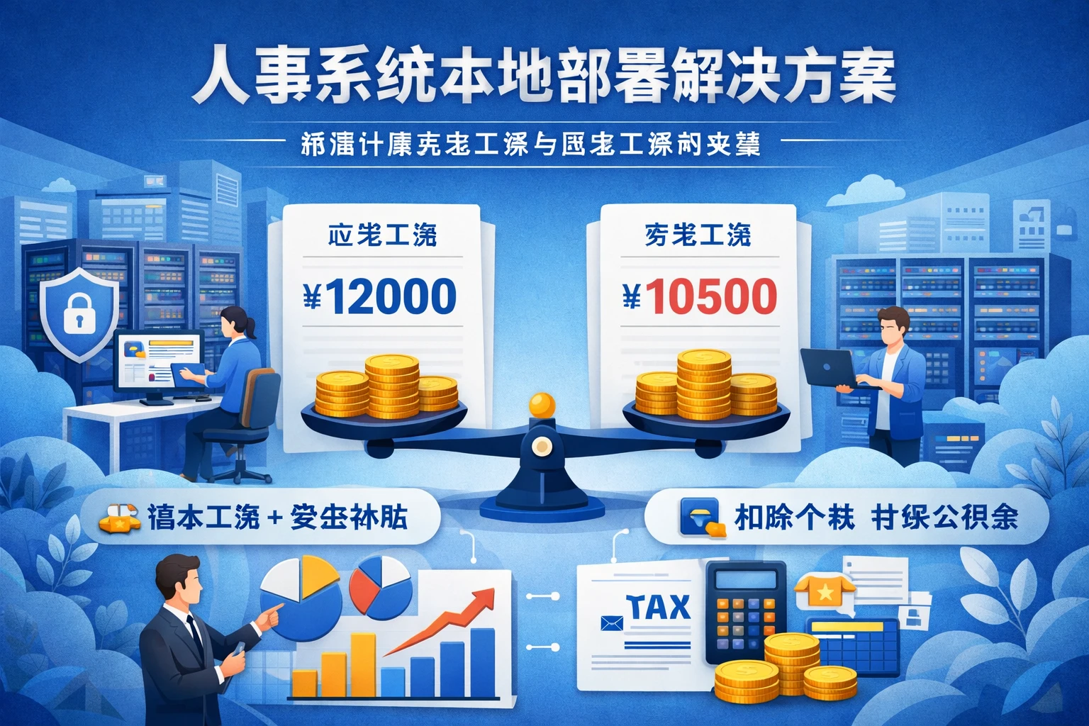 人事系统本地部署解决方案：精准计算实发工资与应发工资的关键