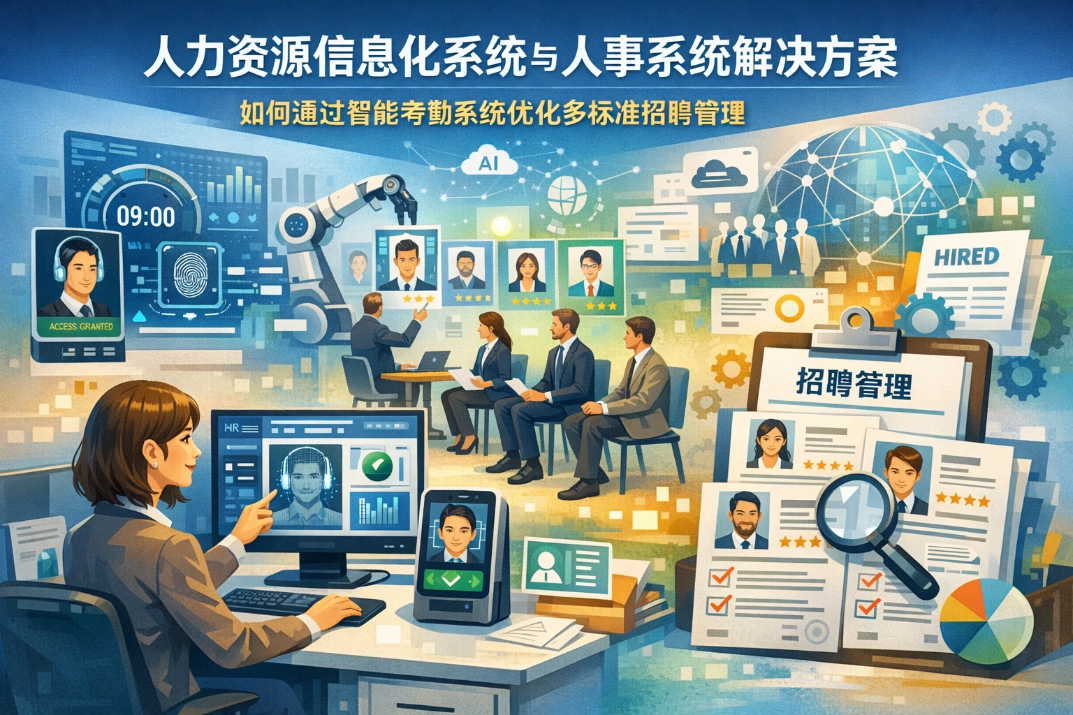 人力资源信息化系统与人事系统解决方案：如何通过智能考勤系统优化多标准招聘管理