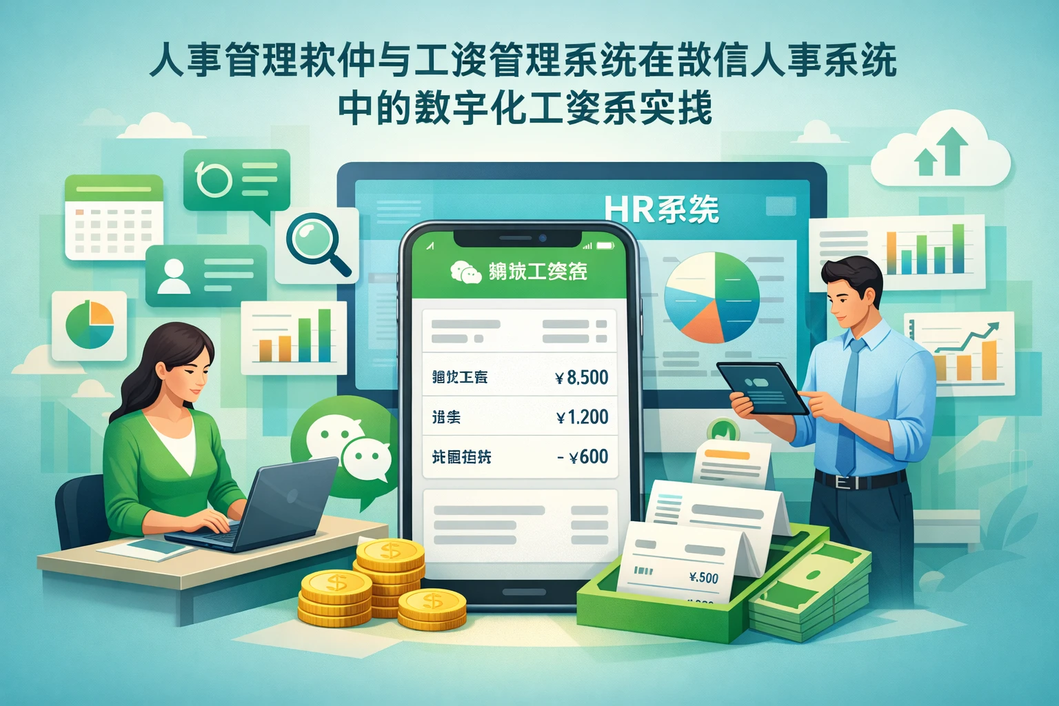 人事管理软件与工资管理系统在微信人事系统中的数字化工资条实践