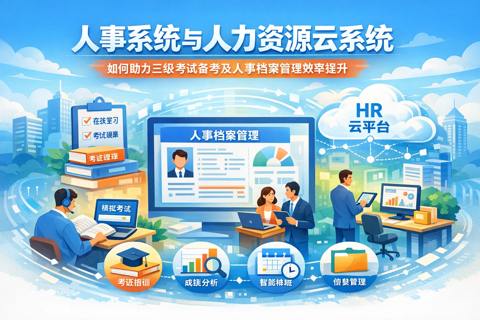 人事系统与人力资源云系统如何助力三级考试备考及人事档案管理效率提升