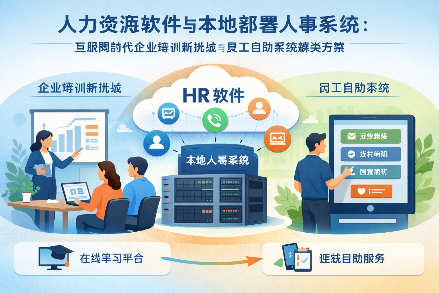 人力资源软件与本地部署人事系统：互联网时代企业培训新挑战与员工自助系统解决方案