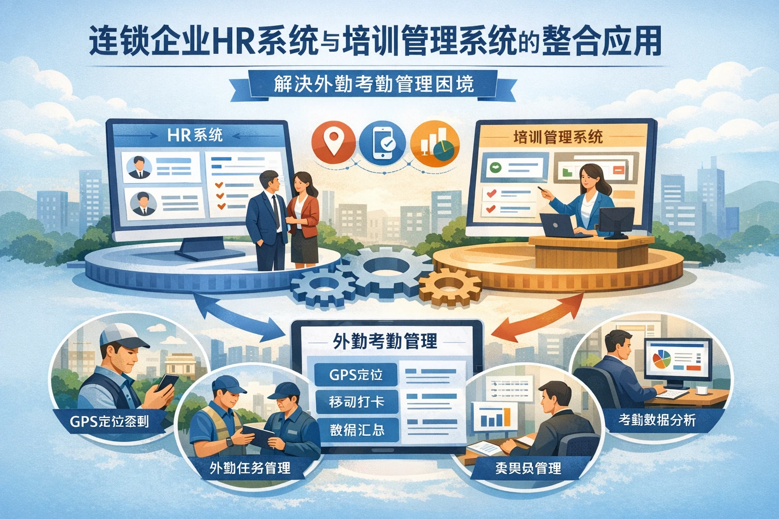 连锁企业HR系统与培训管理系统的整合应用：解决外勤考勤管理困境