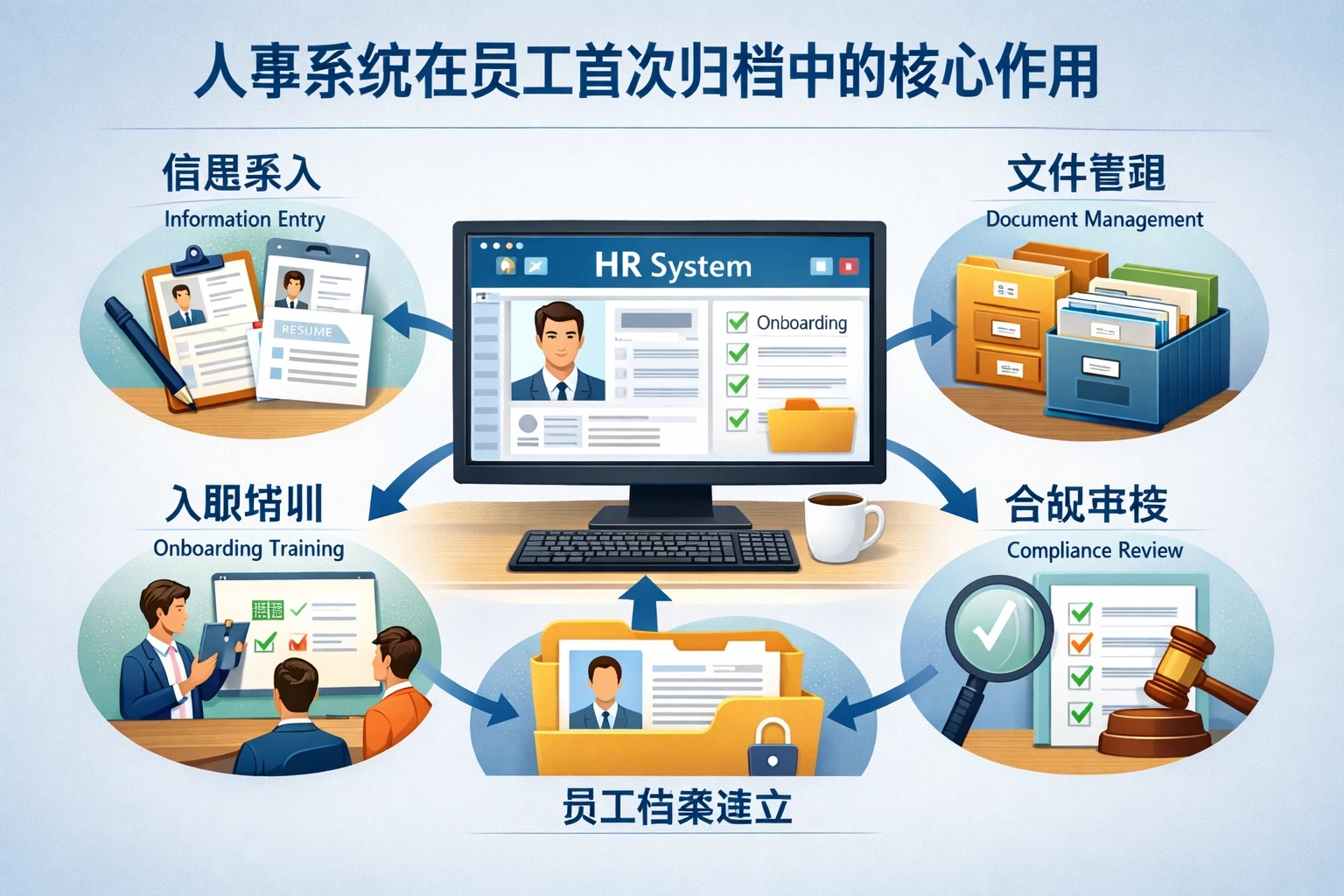 人事系统在员工首次归档中的核心作用