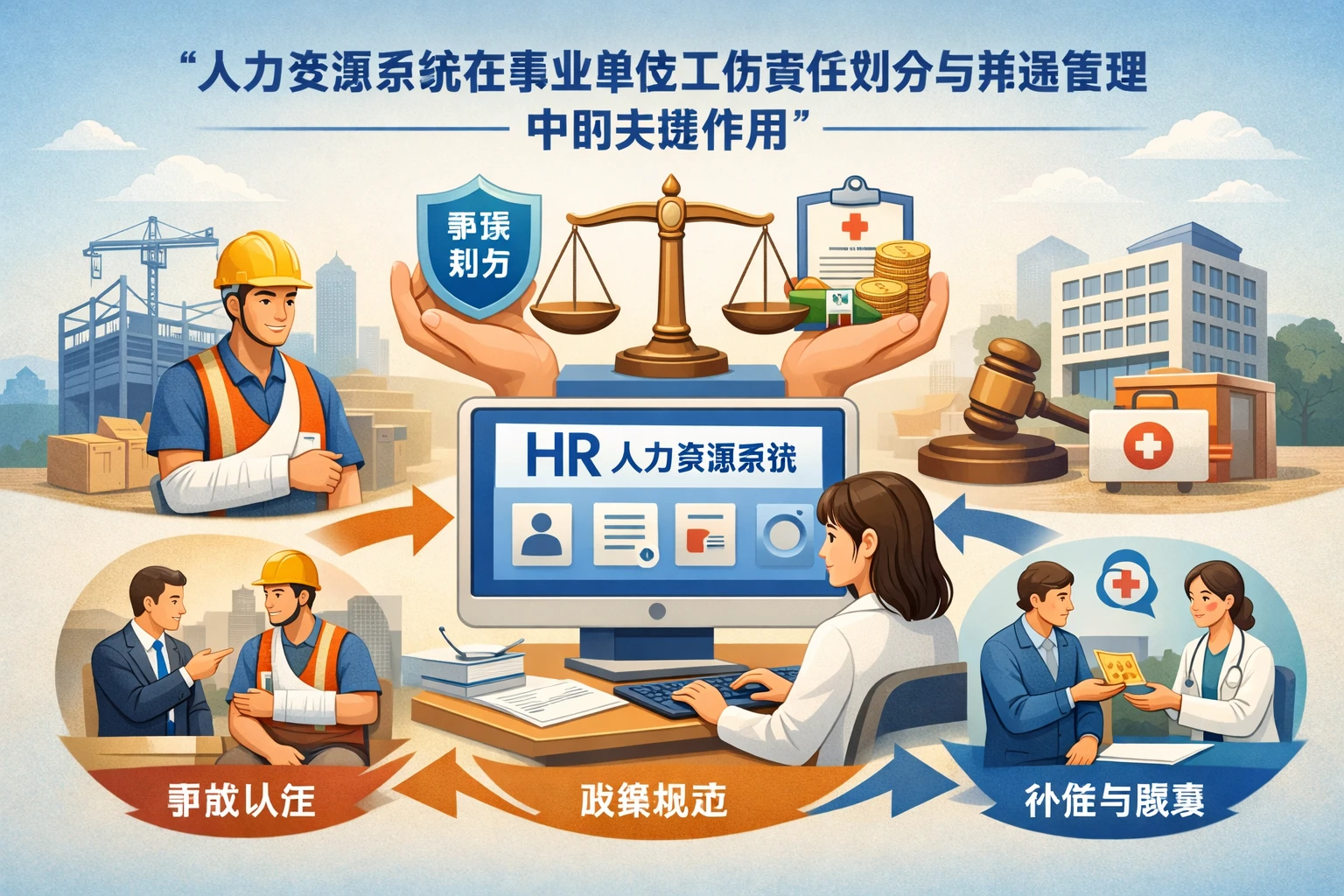 人力资源系统在事业单位工伤责任划分与待遇管理中的关键作用