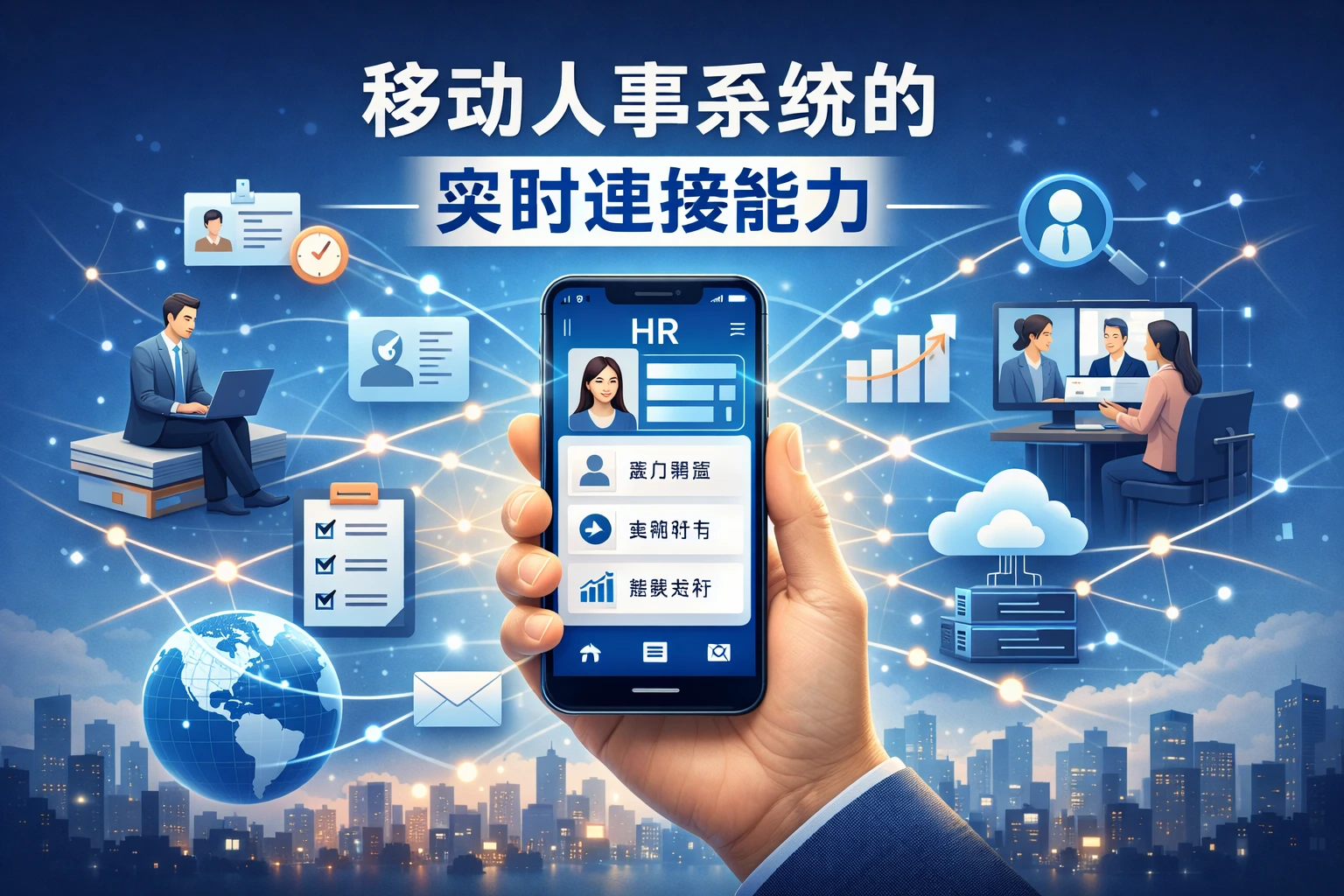 移动人事系统的实时连接能力