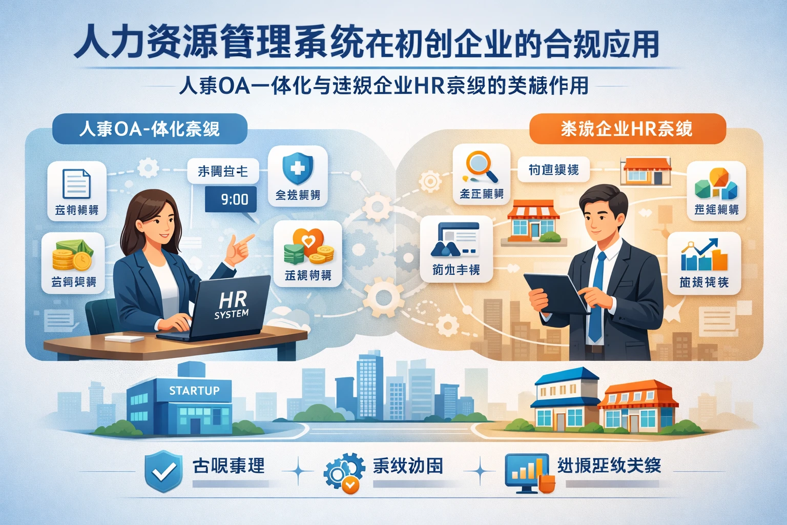 人力资源管理系统在初创企业的合规应用：人事OA一体化与连锁企业HR系统的关键作用