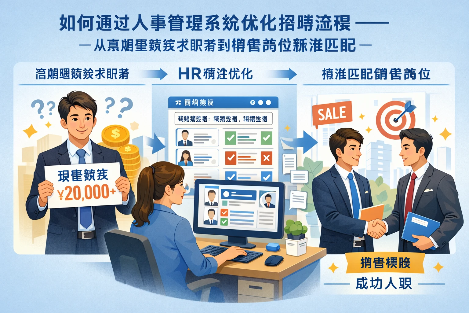 如何通过人事管理系统优化招聘流程——从高期望薪资求职者到销售岗位精准匹配