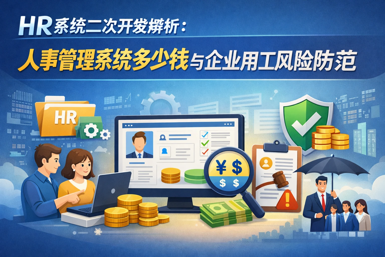 HR系统二次开发解析：人事管理系统多少钱与企业用工风险防范