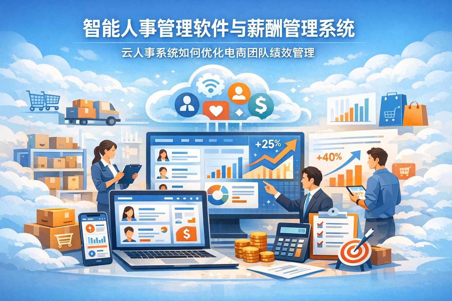 智能人事管理软件与薪酬管理系统：云人事系统如何优化电商团队绩效管理