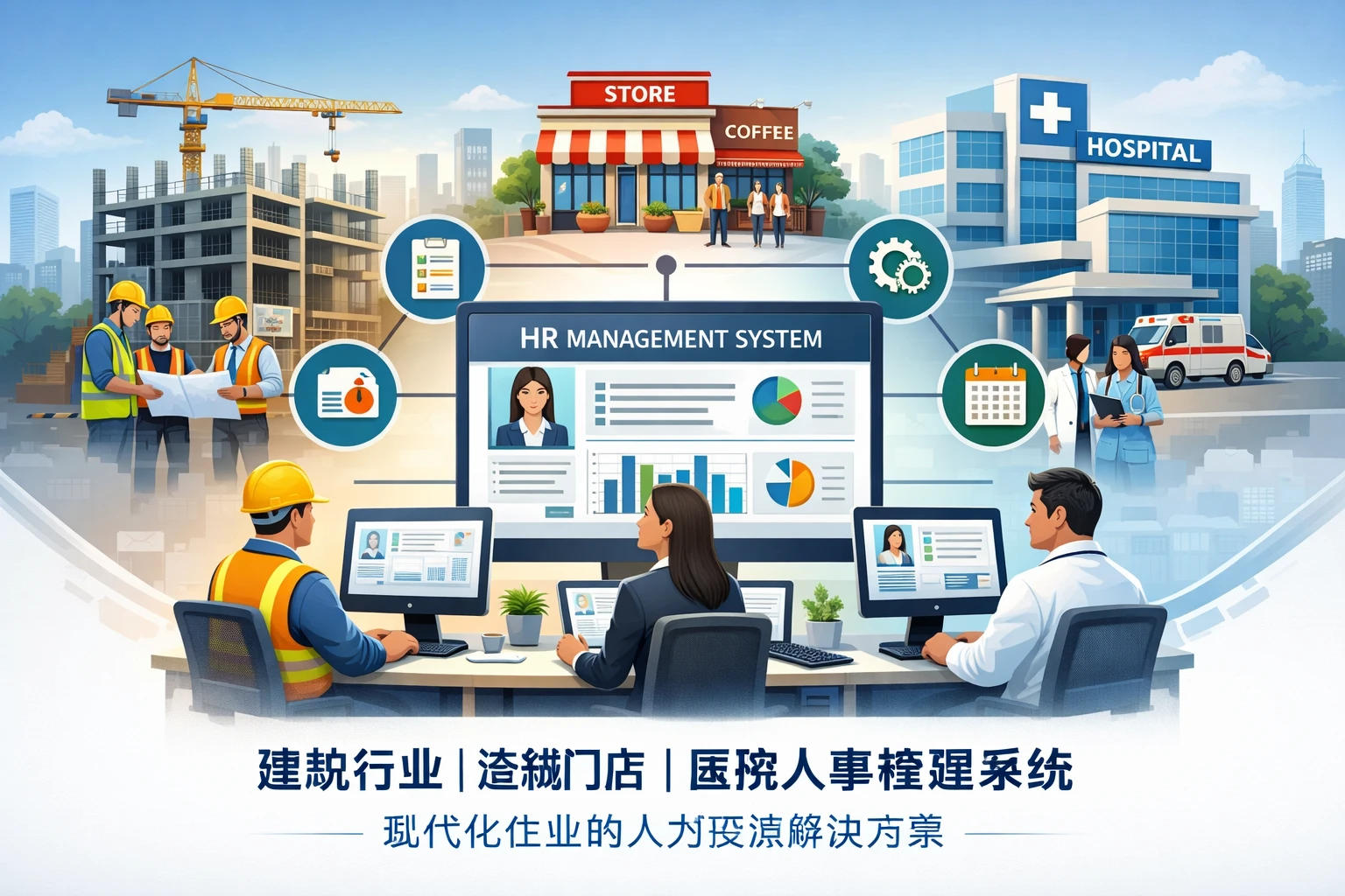 建筑行业、连锁门店与医院人事管理系统:现代化企业的人力资源解决方案
