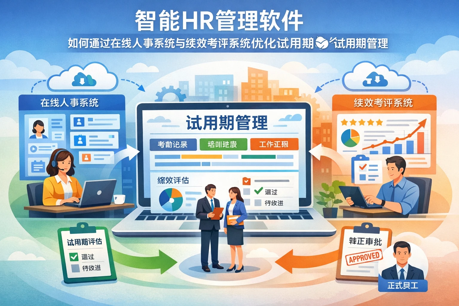 智能HR管理软件如何通过在线人事系统与绩效考评系统优化试用期管理