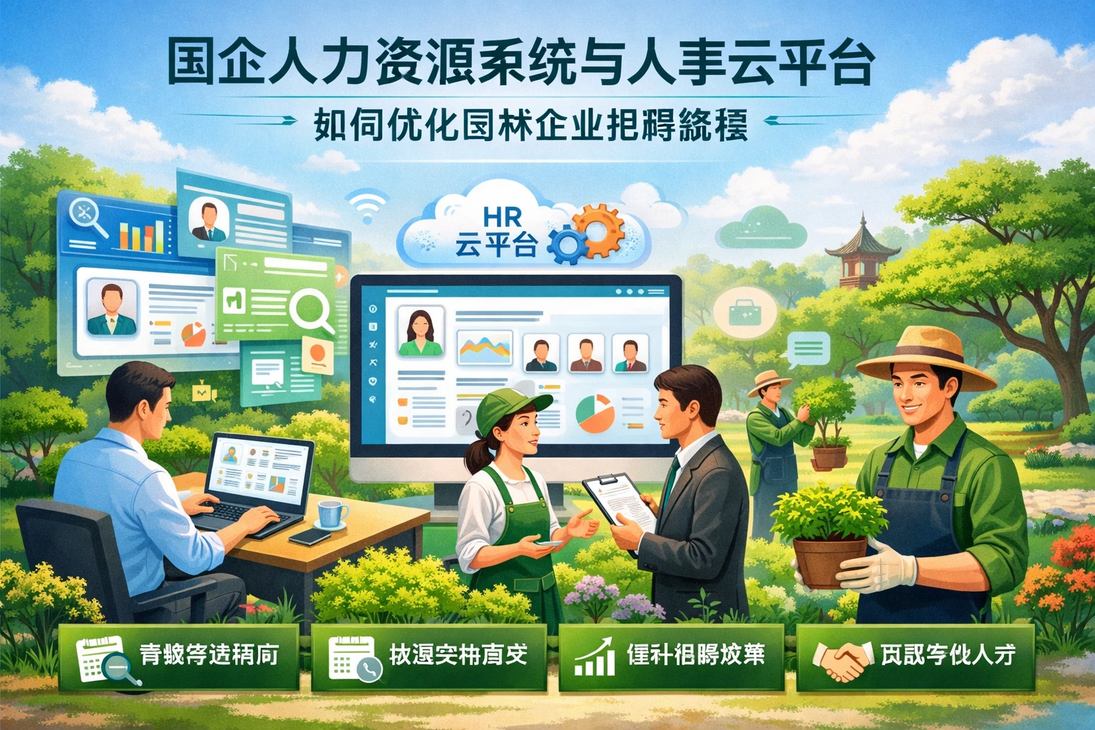 国企人力资源系统与人事云平台如何优化园林企业招聘流程