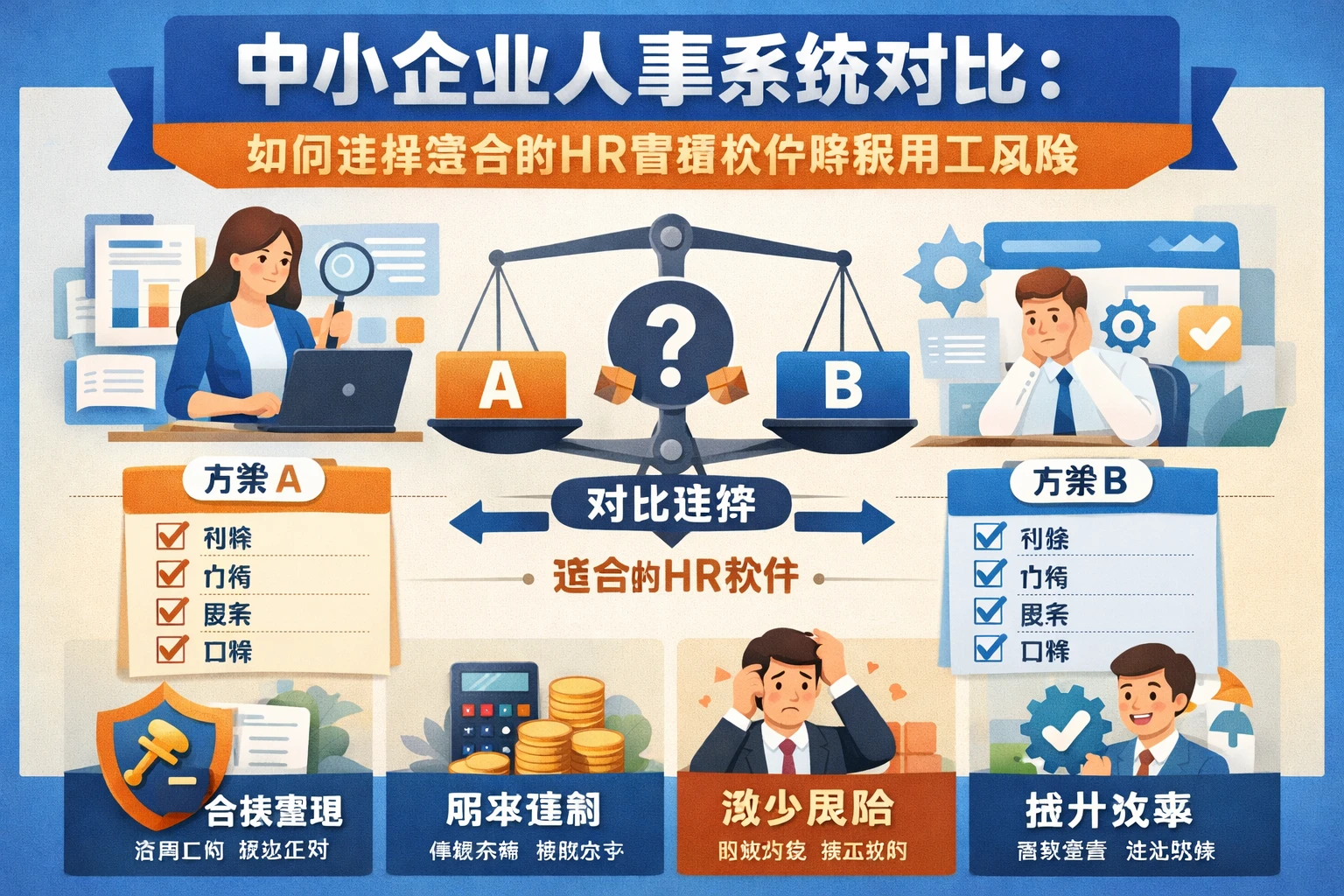 中小企业人事系统对比：如何选择适合的HR管理软件降低用工风险