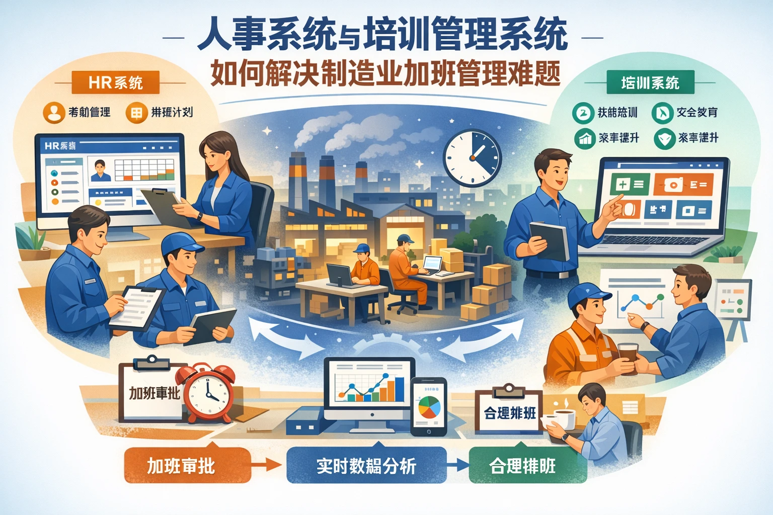 人事系统与培训管理系统如何解决制造业加班管理难题