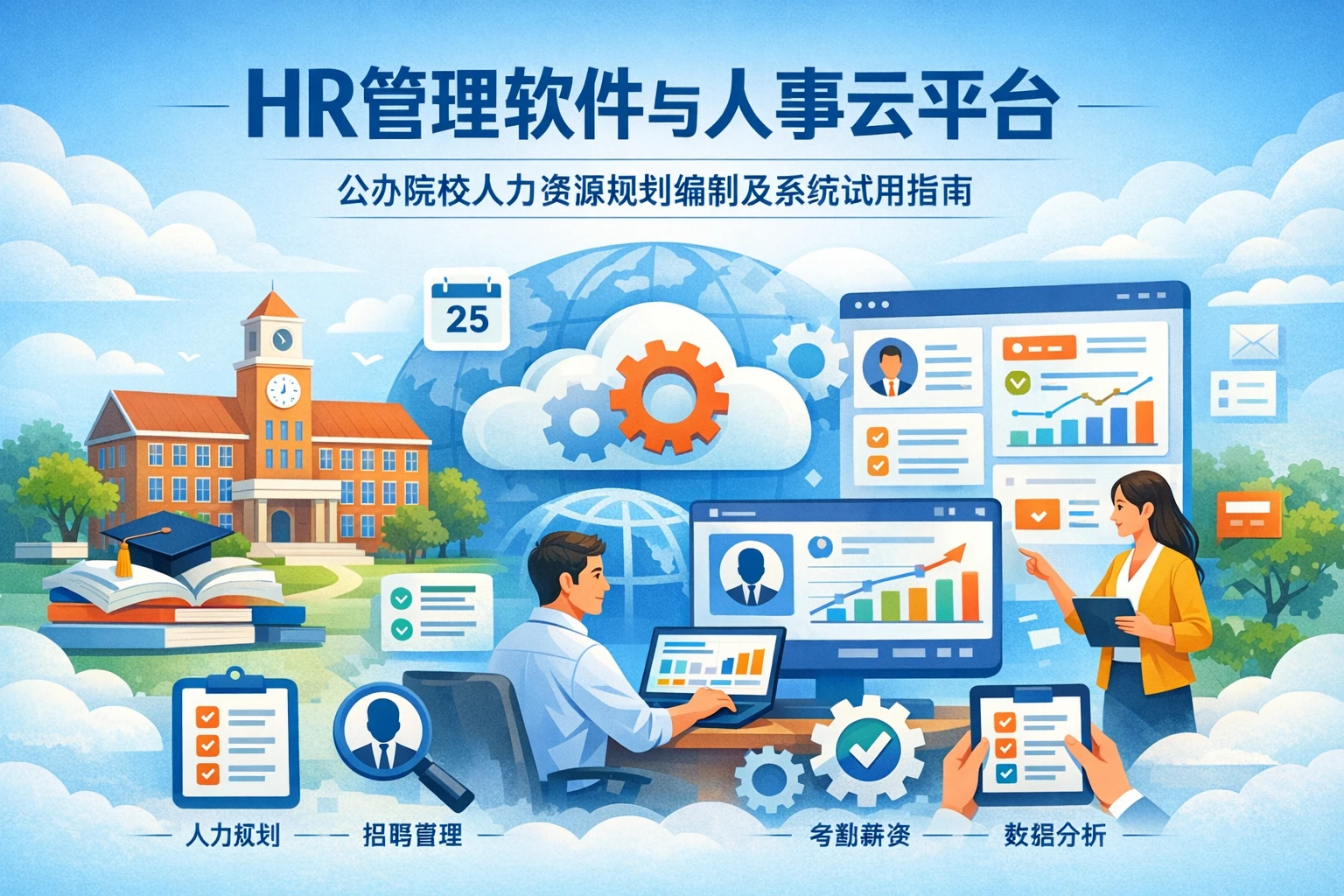 HR管理软件与人事云平台：公办院校人力资源规划编制及系统试用指南