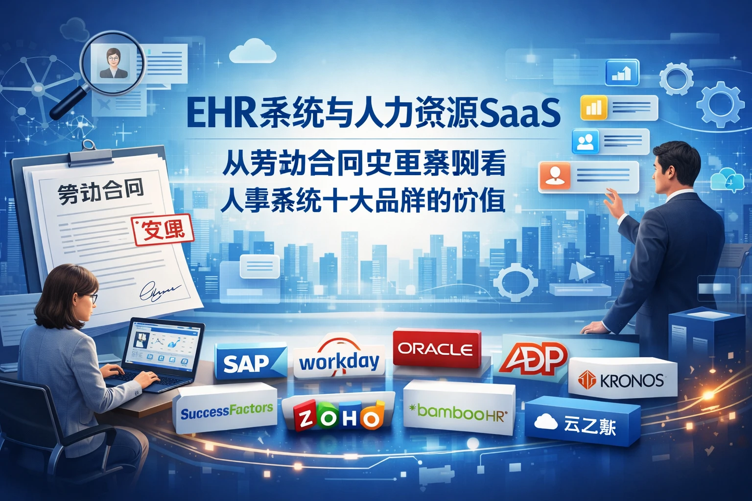 ehr系统与人力资源SaaS：从劳动合同变更案例看人事系统十大品牌的价值