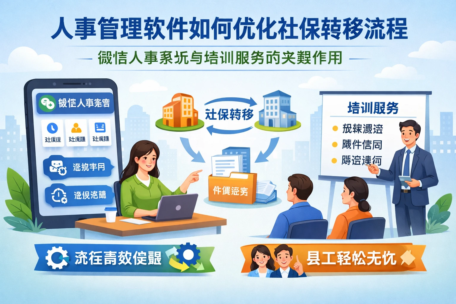 人事管理软件如何优化社保转移流程:微信人事系统与培训服务的关键作用