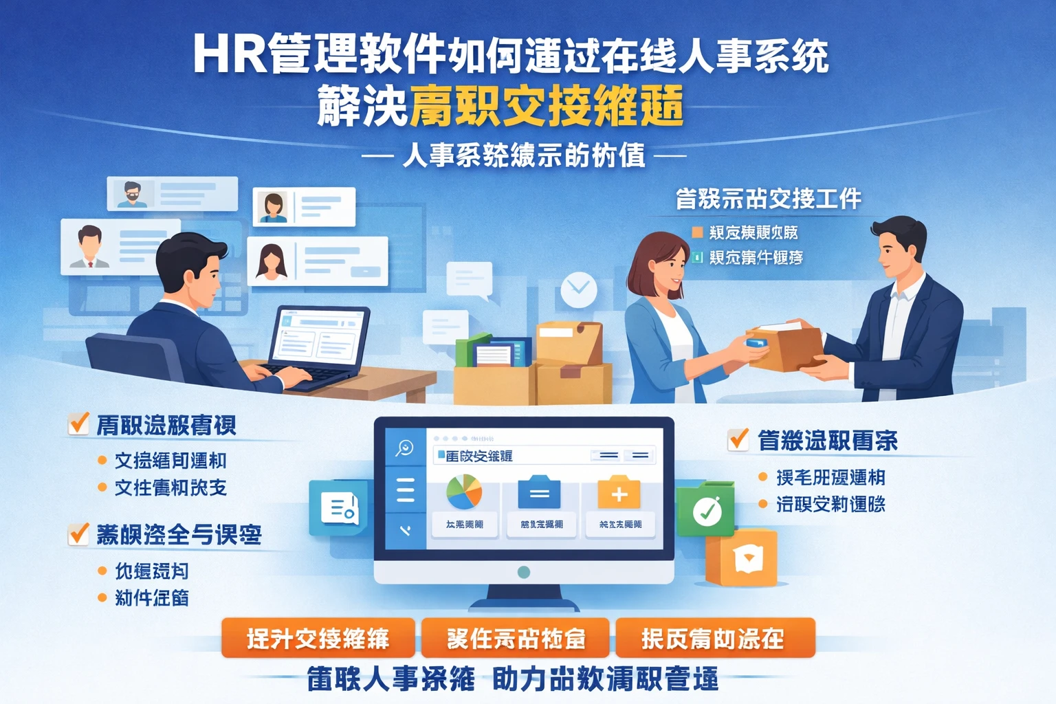 HR管理软件如何通过在线人事系统解决离职交接难题 - 人事系统演示的价值