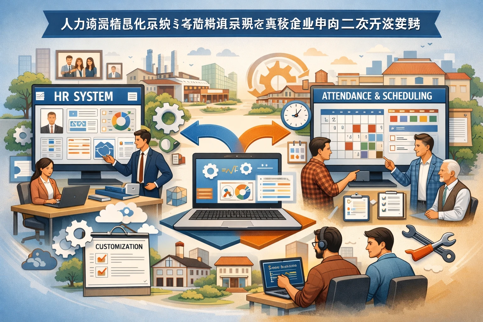 人力资源信息化系统与考勤排班系统在家族企业中的二次开发实践