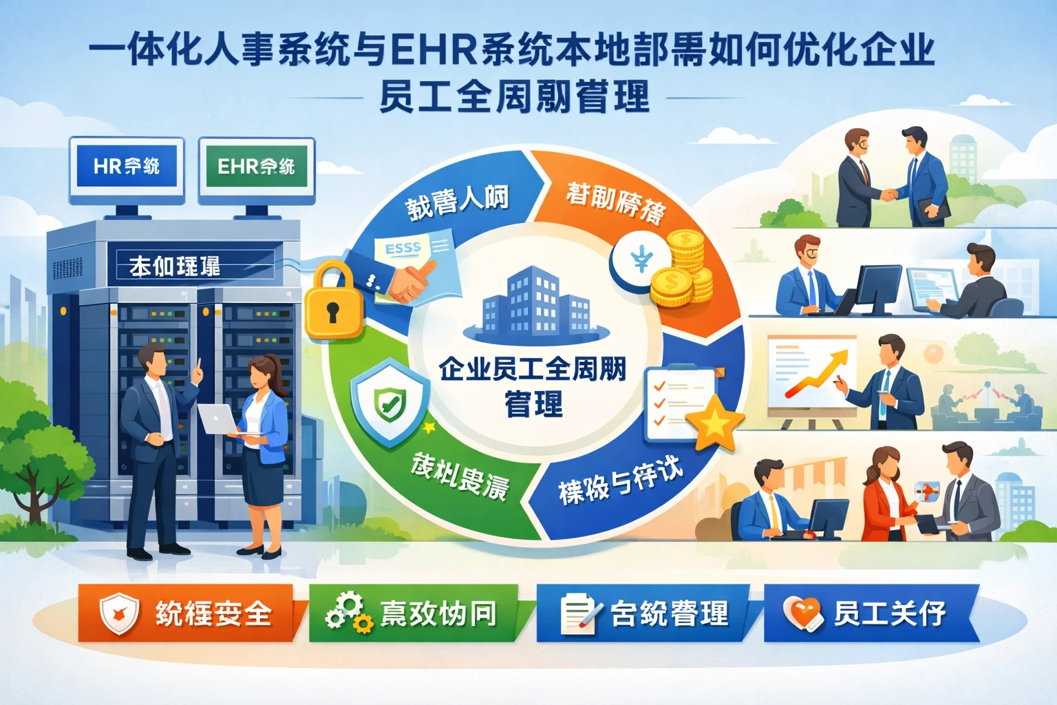 一体化人事系统与EHR系统本地部署如何优化企业员工全周期管理